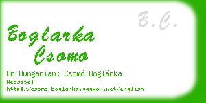 boglarka csomo business card