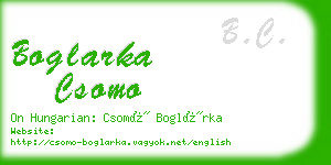 boglarka csomo business card